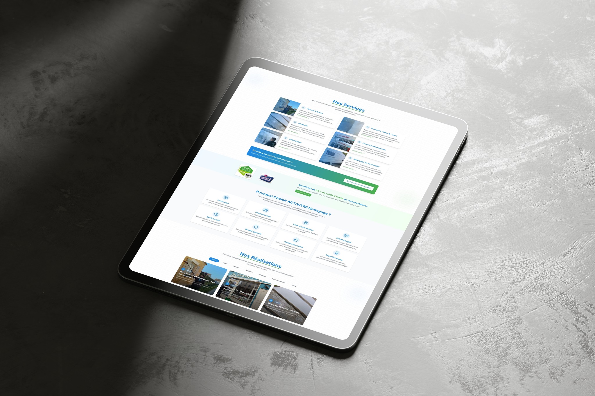 Aperçu du site Activitre 72