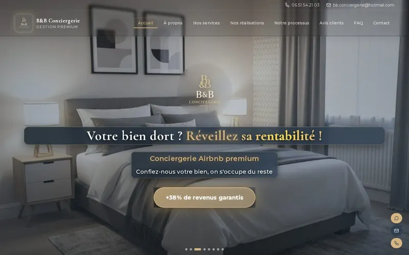 Aperçu du site B&B Conciergerie