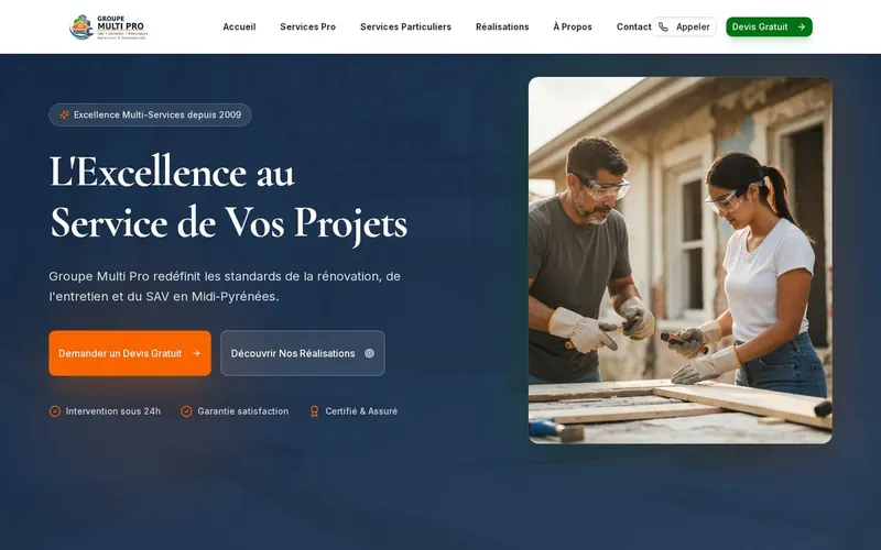 Aperçu du site Groupe Multi Pro