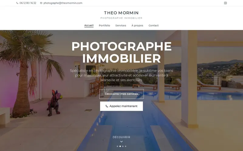 Aperçu du site Théo Mormin